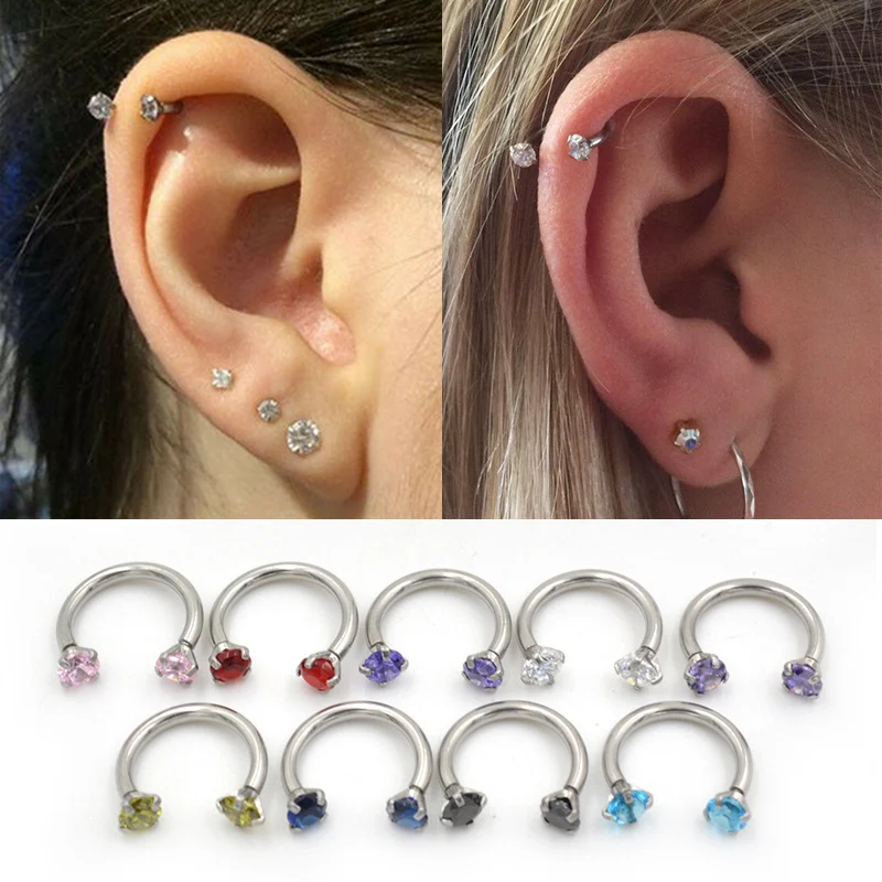 

Lip Septo Septum Piercing Ear Ring Captive Cartilage Nose Hoop Lovely Jewelry
