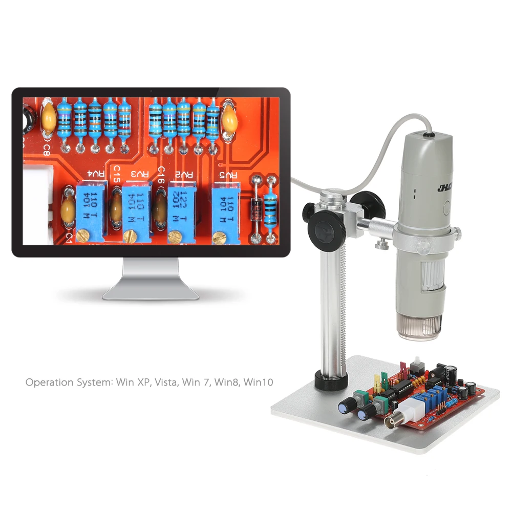 

1X-500X True 5.0MP Video Camera Digital USB Microscope camera OTG Function 8LED electronic Zoom biology Magnifier with Holder