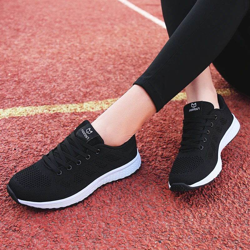 Tenis flexibles y súper ligeros para Mujer, zapatillas deportivas de malla  transpirable, 2019|Zapatos de tenis| - AliExpress