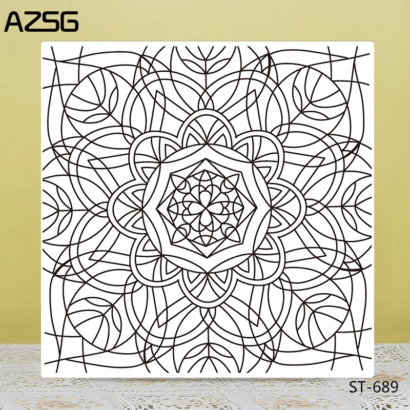 

Beautiful Kaleidoscope Clear Stamps For DIY Scrapbooking Decorative Card making Craft Fun Decoration Supplies 10x10cm