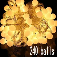 30M led string lights with 240 led ball AC 220V holiday decoration lamp Festival Christmas lights