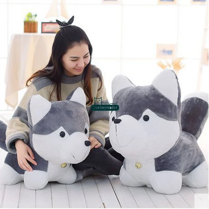 Dorimytrader 90cm Giant Simulated Animal Husky Plush Toy 35'' Large Stuffed Cartoon Dogs Doll Kids Play Toy Baby Present DY61509 (4)