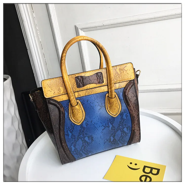 Leather Serpentine Handmade Luxury Patchwork Women Shoulder Bags Small Women Cross body bag snake skin women satchel bag (16)