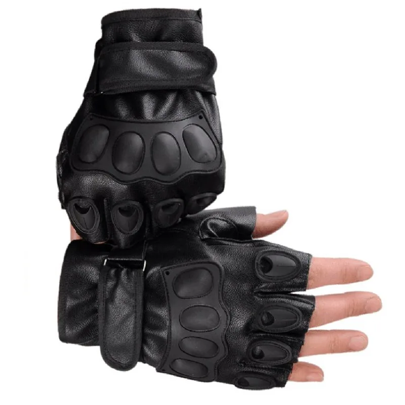LESHP-Half-Finger-Gloves-PU-Leather-Men-Gloves-For-Tactical-Military-Exercise-Training-Sports-Motorcycle-Ridding (4)