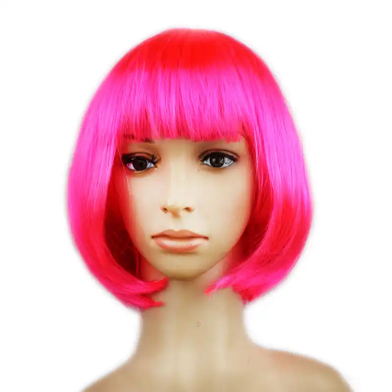 2019 1pc Colorful Pet Dress Up Short Hair Wave Head Wigs Xmas
