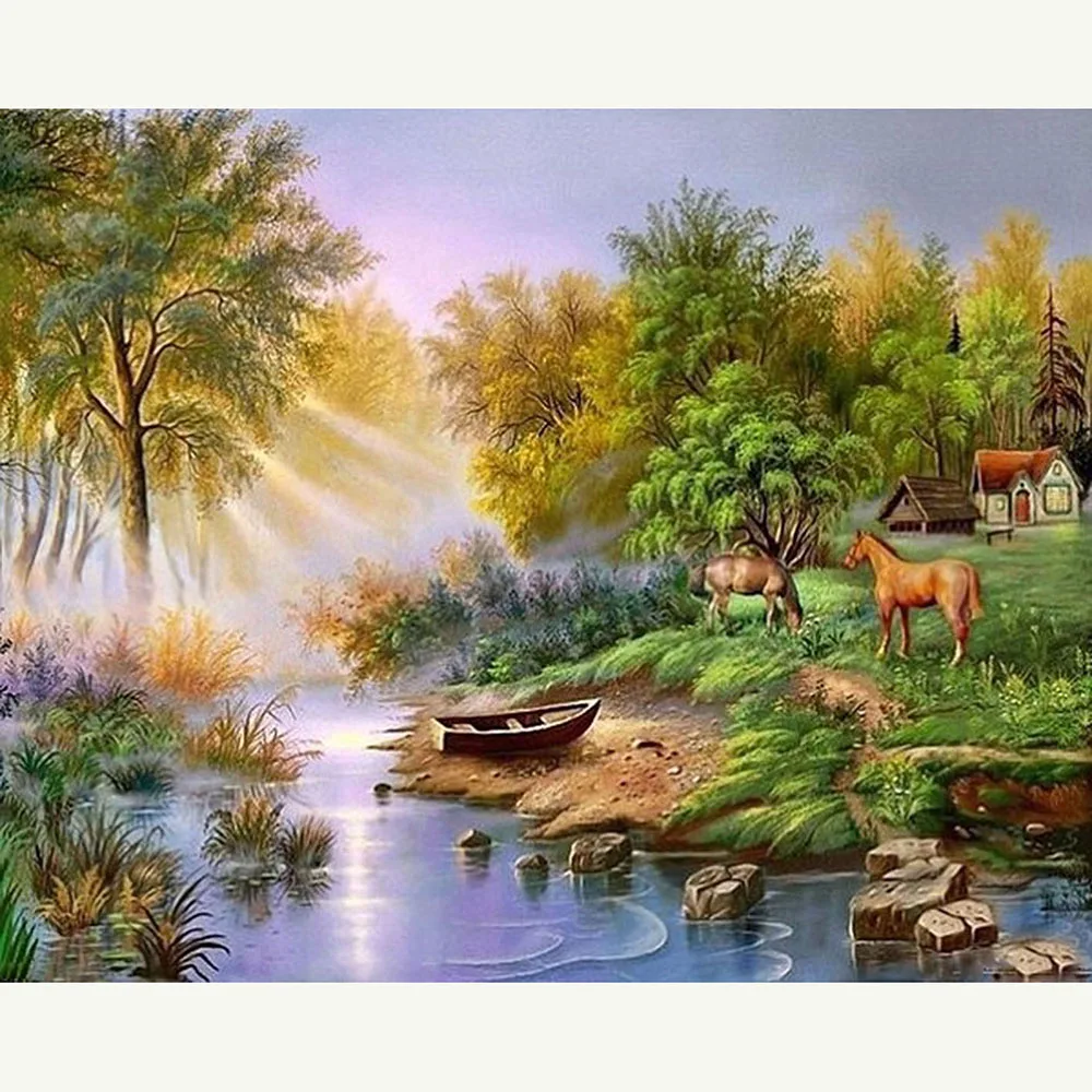 

Cross Stitch Kit DIY Diamond Embroidery Full Square/round Diamond Painting Mosaic Home Decor