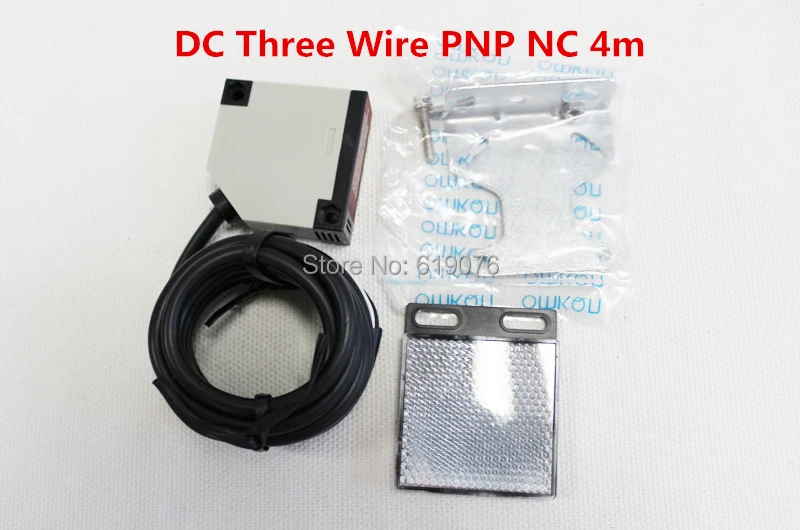Three Wire PNP NC 4m Detection distance reflector square ...