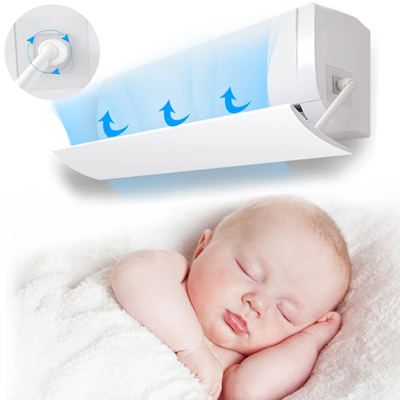 

Air Conditioning Parts Adjustable Windshield Baffle Shield Wind Guide Month Straight Prevent Direct Blow Bedroom Wind Shroud