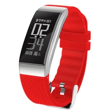 Здоровый ЭКГ Приборы для измерения артериального давления мониторинга сердечного ритма 0.96 ''OLED умный Браслет Напульсники для Android и IOS Best подарок для родителей