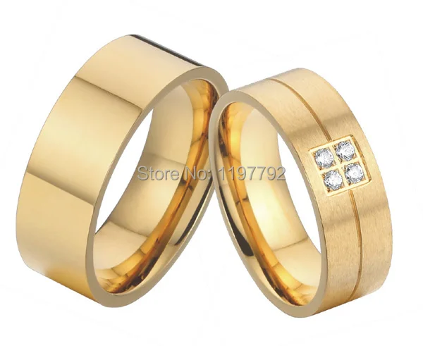 big western european style gold colour pure titanium wedding bands engagement rings sets for men and - Western Style Wedding Rings big western european style gold colour pure titanium wedding bands engagement rings sets for men and - Western Style Wedding Rings