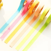 E39 1 упаковка из 6 радужных разноцветные леденцы Декор бумажная васи лента DIY Скрапбукинг маскирующая лента школьные офисные поставки