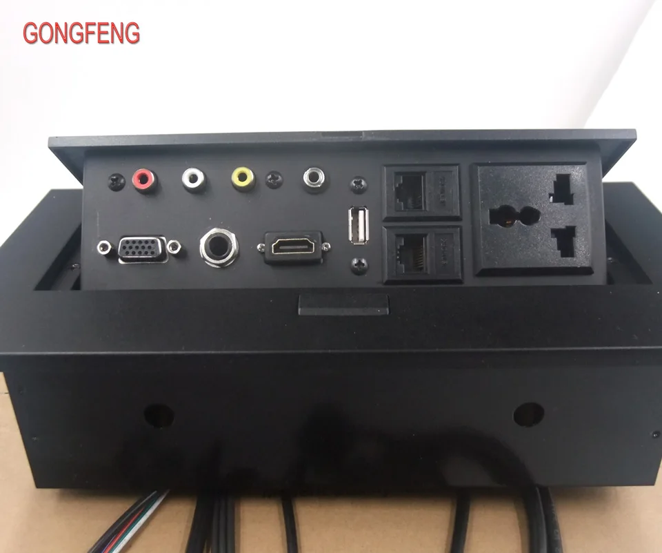 Оптовая продажа лидер продаж новая мультимедийная настольная розетка K518 с HDMI AV VGA