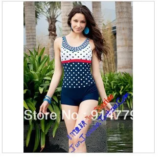 2013 critical style women's swimsuit conjoined boxer bathing suit swimsuits covered belly thin bubble hot spring |