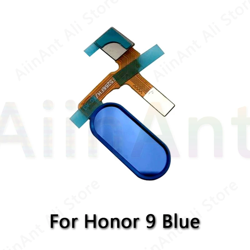 Кнопка возврата home ключ за счет сканера отпечатков пальцев Сенсор гибкий кабель для huawei Honor 9 телефон разъем Запчасти отпечатков пальцев Сенсор Flex - Цвет: Blue