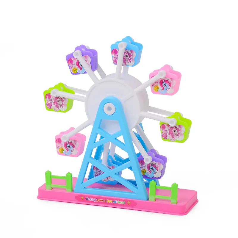 

Toys Doll Accessories Simulation Rotate Ferris Wheel Amusement Park Pretend Play House Toy For Girls Gifts