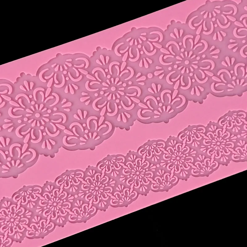 Minsunbak как Горячие пирожные шаблон кружева силиконовый коврик Свадебный помадка силиконовая форма для кружев для края торта украшения инструменты