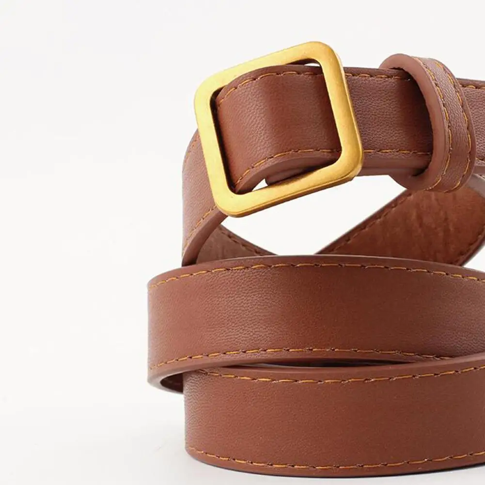Yfashion женская мода квадратная пряжка пояс однотонный повседневная форма ремни