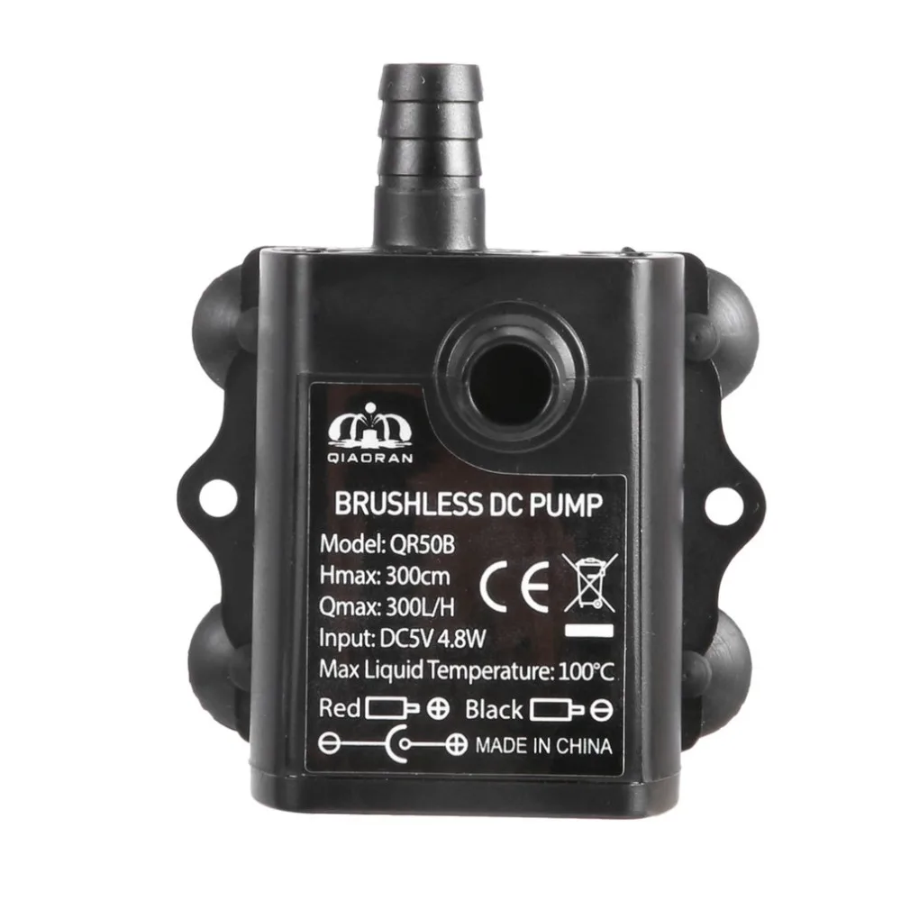 Decdeal ультра тихий USB мини Бесщеточный DC водяной насос DC5V 4 8 Вт 300л/ч подъемник 300 см