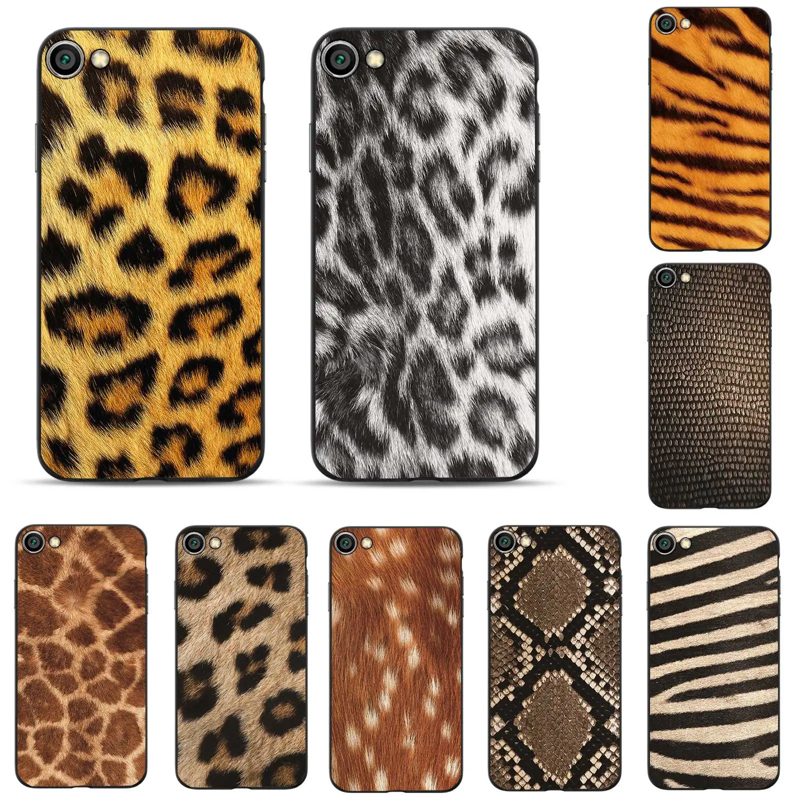 

Lovely Leopard Wildlife Animal Fur Pattern Case Slim Shockproof Cover Soft TPU Shell For Xiaomi Mi 8 8SE 8Lite 9 9SE