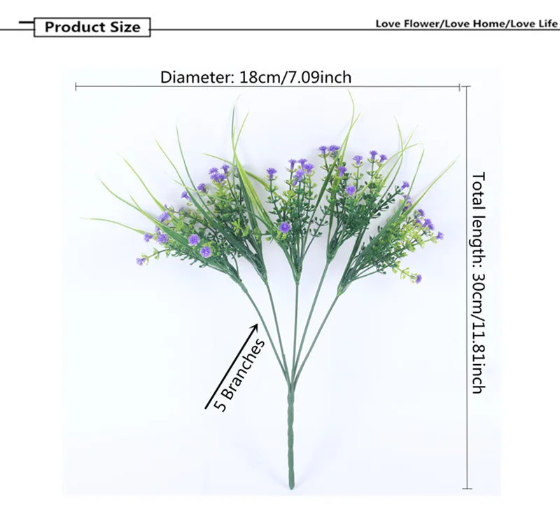 Яркий P. tenuiflora зеленый пластик трава растения, Искусственные цветы babysbreath Свадебные дома Рождество Декор вечерние партии Офис цветок цветы искуственные тычинки для цветов статуэтки декор для дома штормгласс