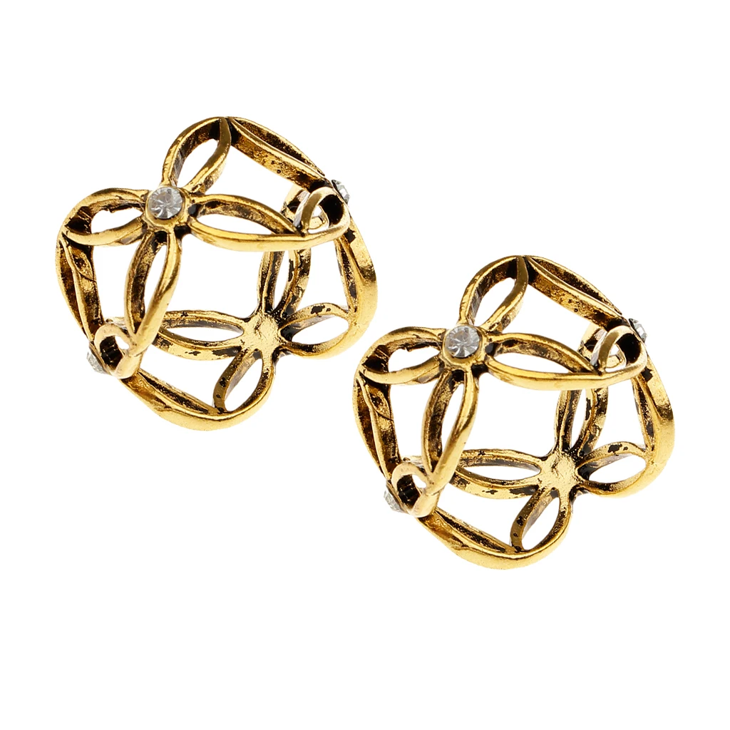 2Pcs Antique Scarf Buckle Ring Silk Scarf Ring Clip Shawl Clasp for Women Lady Scarves Decor Accessories