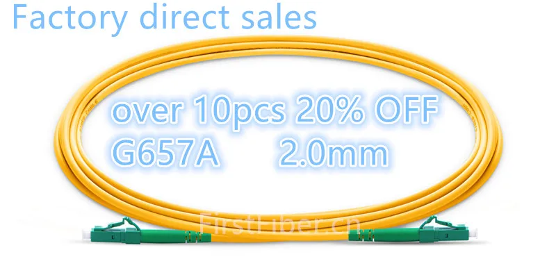 FirstFiber 10 м LC APC G657A волокна патч-кабель джемпер патч-корд простого 2 0 мм ПВХ OS2 SM