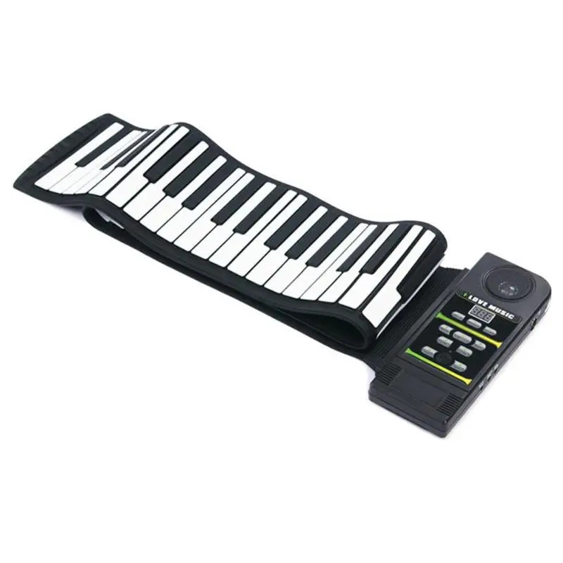 Портативная 88 клавишная Гибкая силиконовая сворачивающаяся фортепиано, цифровое пианино, складная электронная клавиатура для детей, студентов, музыкальный инструмент