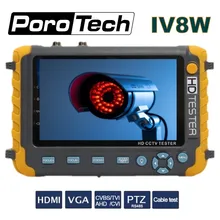ЖК-дисплей " сенсорный экран Многофункциональный CCTV тестер монитор IV8W 4 в 1 5MP AHD TVI 4MP CVI CVBS аналоговая камера безопасности тестер