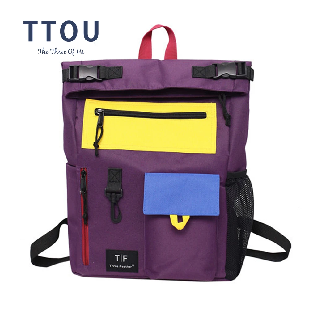 Ttou النساء حقيبة السفر عارضة أزياء قماش حقيبة المدرسة بألواح للمراهقين الإناث daypack لل محمول Ttou النساء حقيبة السفر عارضة أزياء قماش حقيبة المدرسة بألواح للمراهقين الإناث daypack لل محمول