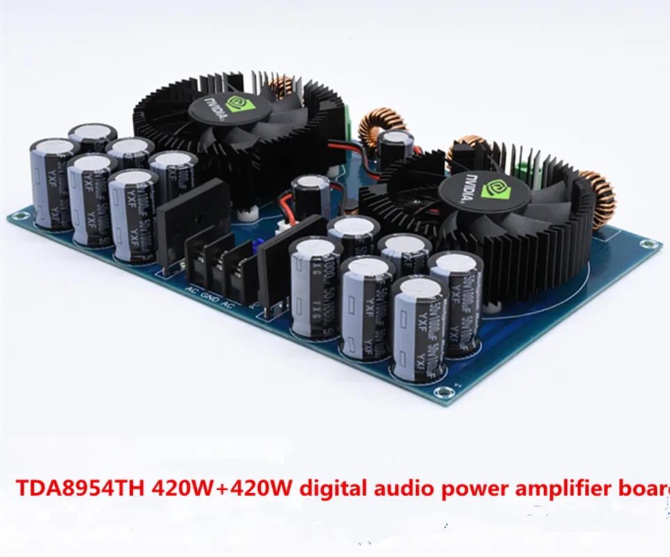 

NEW TDA8954TH class D Digital Audio Amplifier Board 420W*2 High Power Two-channel Pure post-stage amplifier board Dual AC24V