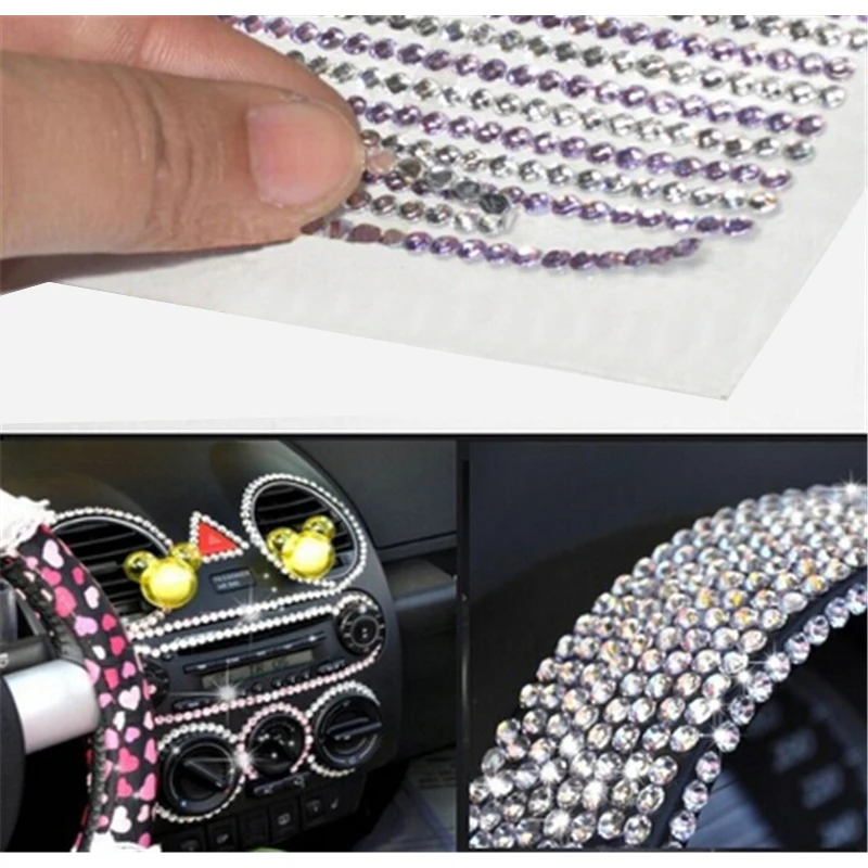 

500Pcs Crystal Diamond Rhinestone Car/Mobile/PC Decor Decal Styling Accessories Art Self Adhesive Scrapbooking Sticker
