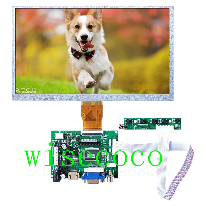 

9 inches 800*480 Screen Display LCD TFT Monitor with Remote Driver Control Board HDMI for Orange Raspberry Pi 3