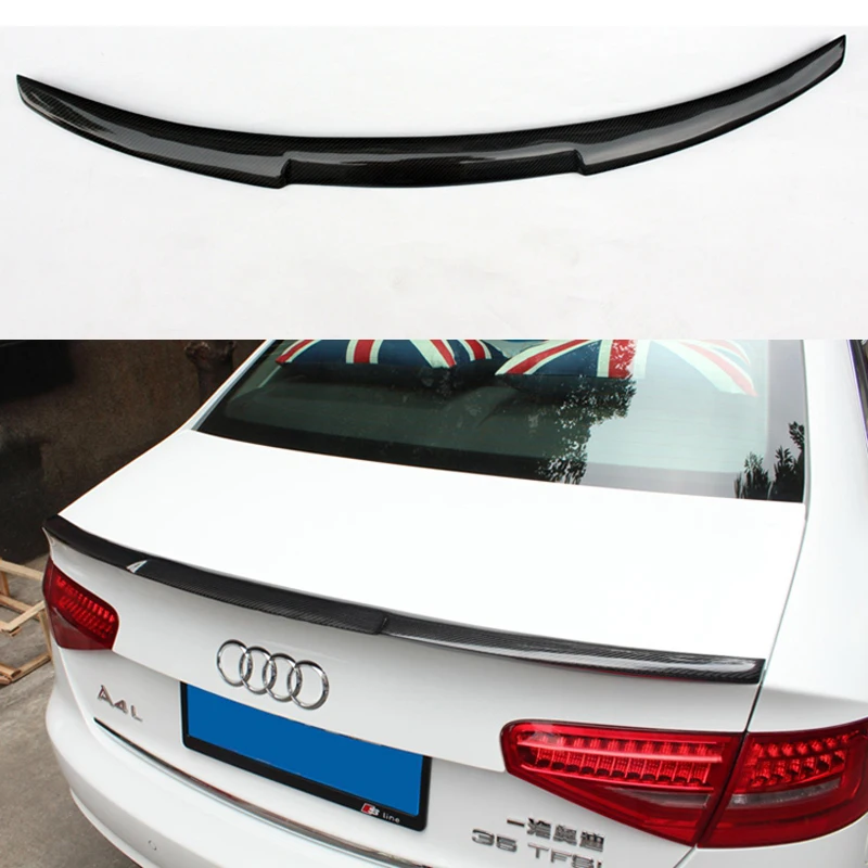 

Carbon Fiber Spoiler Trunk Wing Fit for Audi A4 B8.5 2013 - 2015 4-door Sedan M4 Style