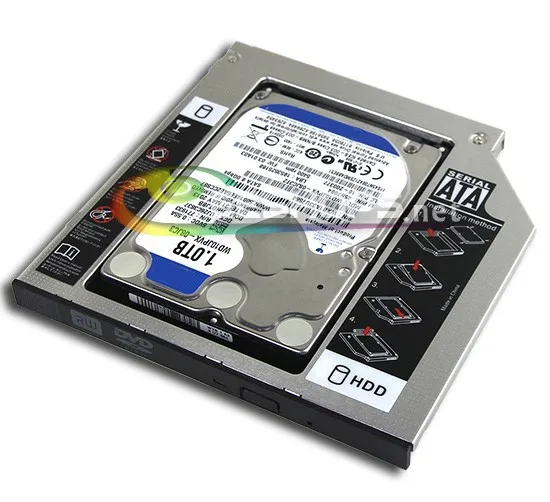 Best for Lenovo ThinkPad Edge E540 E440 E531 E431 Laptop 2nd HDD 1TB 1 TB SATA 3 Second Hard Disk Optical DVD Drive Bay Case