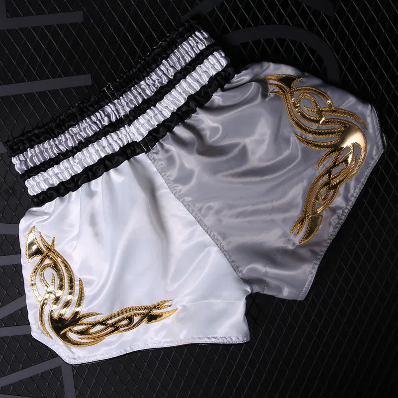 Sanda боевые спортивные дышащие хлопковые свободные боксерские тренировочные штаны ММА короткие шорты для кикбоксинга шорты для тайского бокса boxeo