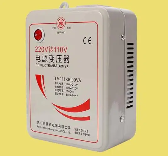 

Fast Shipping TM111-3000VA 220v to 110v 3000W Step Down Voltage Converter Transformer Converts with pure copper coil