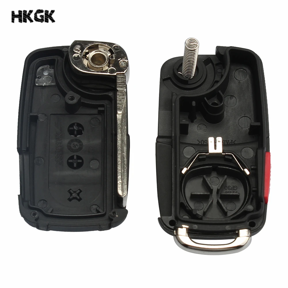 Uncut-3-1-Panic-4Buttons-Folding-Flip-Remote-Key-Shell-Car-Key-Case-Fob-for
