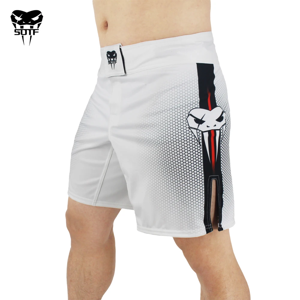 SOTF mma взрослые веномус змея белые красные геометрические боксерские шорты Тигр