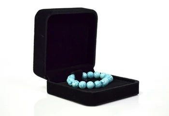 

100PCS 9cmx9cmx4cm Velvet Box For Bracelets Valentine's day Black Jewelry Gift Boxes Packaging