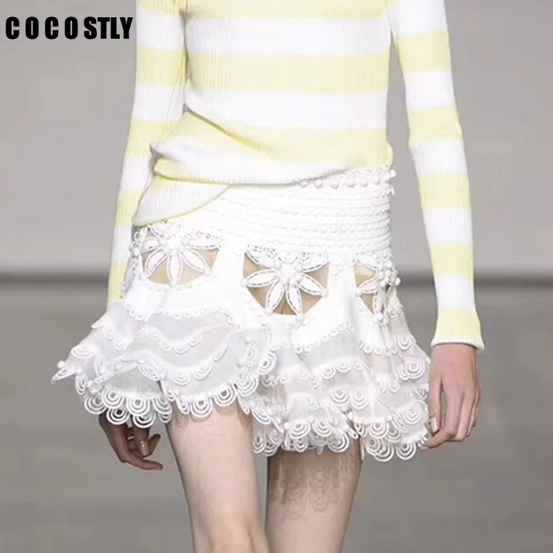 Buy Runway Skirts WomenTutu Mini Skirt Hollow Out