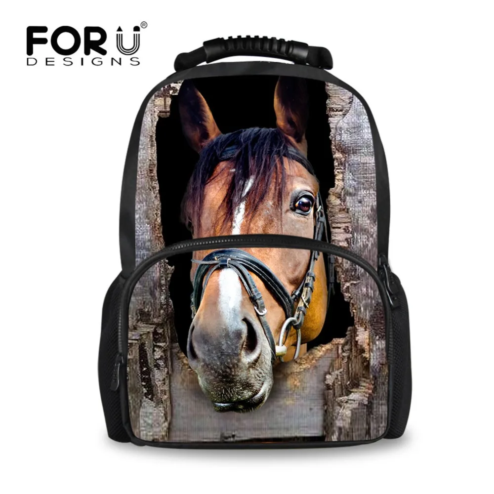 

FORUDESIGNS Backpack Women Men Crazy Horse 3D Printing School Laptop Rucksack Large Bagpack Book Bag Satchel Mochilas Mujer 2018