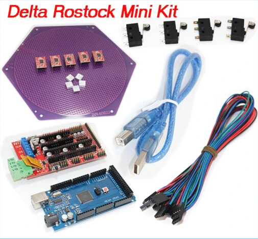 Delta Rostock mini kit kossel reprap A4988 +Ramps 1.4+ Mega 2560 and 4Pin wire cable | Компьютеры и офис