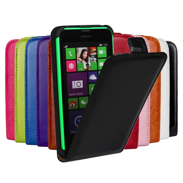 Best Price Cover For Nokia Lumia 630 Flip Case For Nokia Lumia 630 Luxury Crazy Horse PU Leather Case For Nokia 630 Coque Fundas Shell