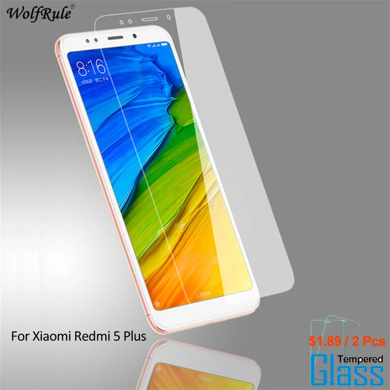 

2Pcs For Glass Xiaomi Redmi 5 Plus Screen Protector Tempered Glass For Xiaomi Redmi 5 Plus Glass Protective Phone Film 5.99''