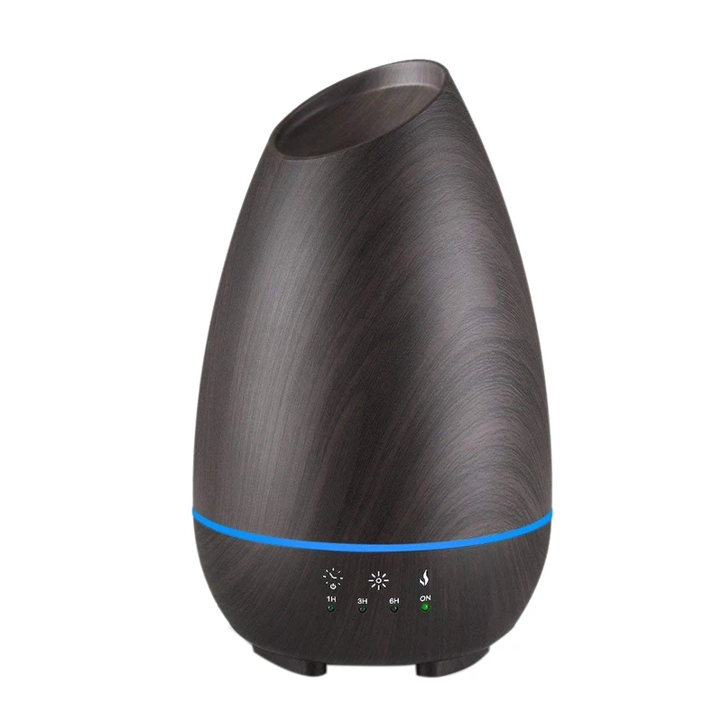 

HOT!500ml Aromatherapy Essential Oil Diffuser Wood Grain Aroma Diffusers Cool Mist With Press Control Timer Adjustable Mist 7