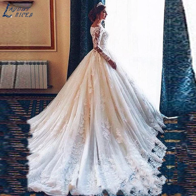 SHJ313 Vestidos De Novia, длинные рукава, кружевные свадебные платья,, Alibaba, на заказ, винтажные, для невесты, новая мода, Robe De Mariee