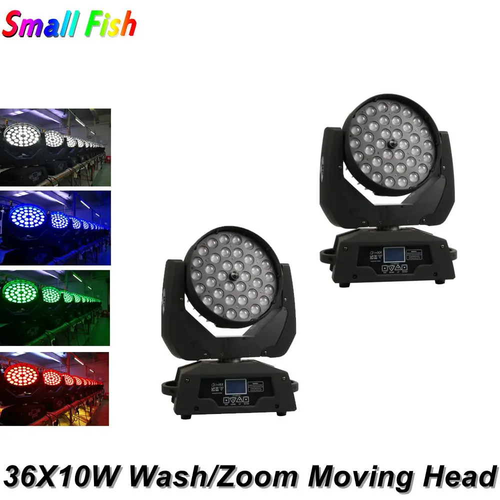 

2PCS Light + 1PCS Flight Case LED 36X10w RGBW 4IN1 Wash/Zoom Light DMX512 Moving Head Light DJ /Bar /Show /Stage Lighting Effect