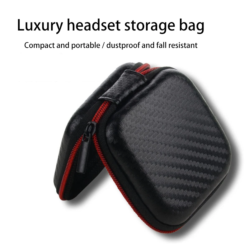 

Hard Zipper Mini Earbuds Earphone Bag Pressure and anti-wear material Headphone Box Protective Usb Cable Organizer Headset Case