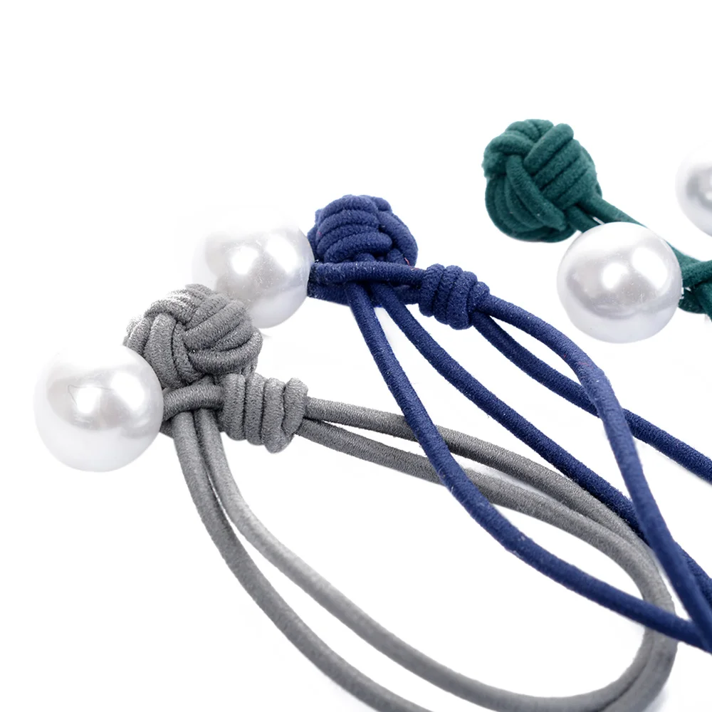 

1Pc Korean Women Hair Accessories Ladies Elastic Hair Rubber Bands Luxury Pearl Pendent Tie Gum Girls Ponytail Holder Ornament