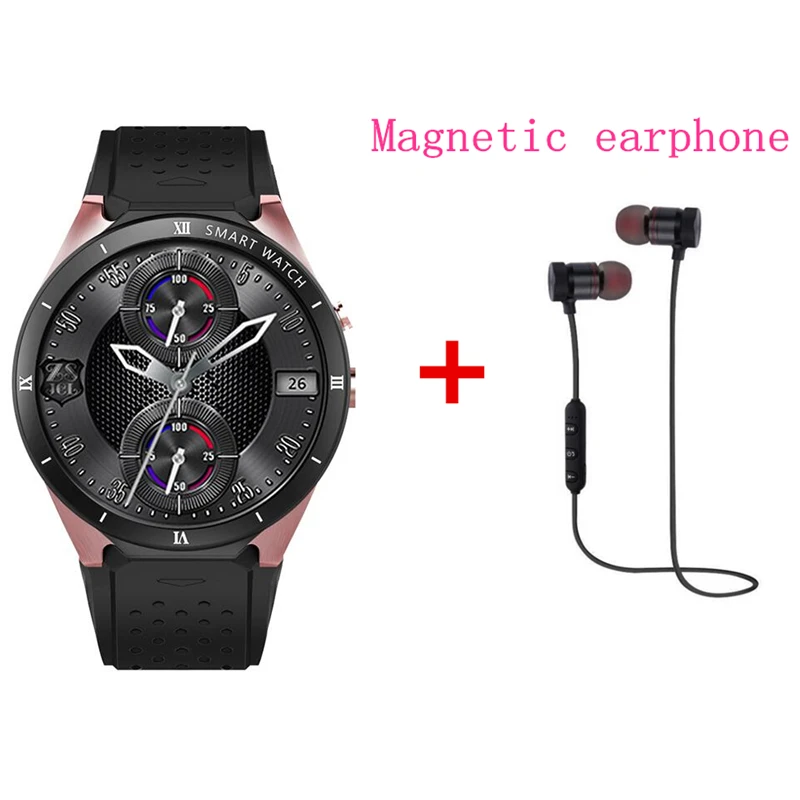 Смарт-часы KOSPET для samsung apple watch huawei watch GT 3g 1 Гб+ 16 Гб gps X7 android smartwatch телефон монитор сердечного ритма - Цвет: gold add earphone